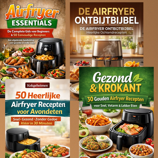 De Ultieme Airfryer Mega Bundel – 160+ Heerlijke & Gezonde Recepten (Ontbijt, Lunch & Avondeten)