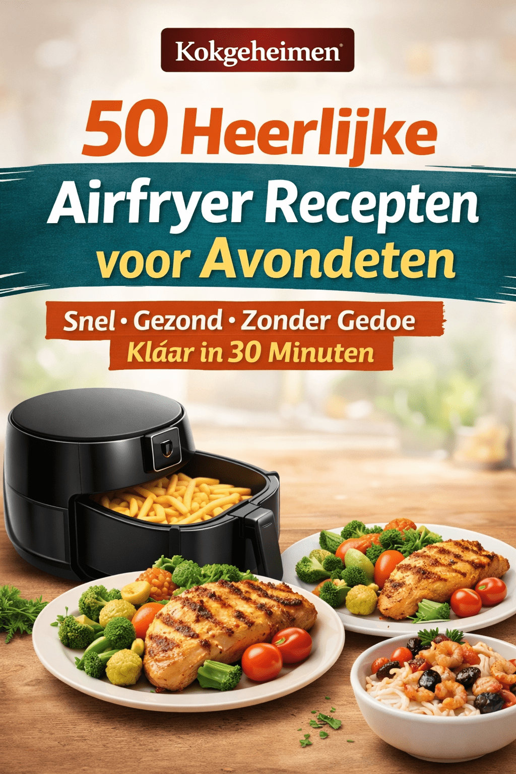 De Ultieme Airfryer Recepten Bundel - 160+ Heerlijke & Gezonde Ontbijt, Lunch & Avondeten Recepten