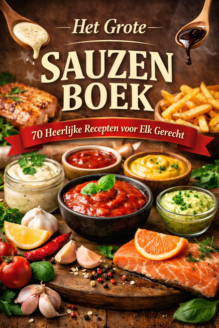 Het Grote Sauzenboek – 70 Onweerstaanbare Zelfgemaakte Sauzen voor Elk Gerecht